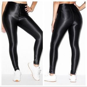 American Apparel The disco  pants sz M med high waist back (Gi098)